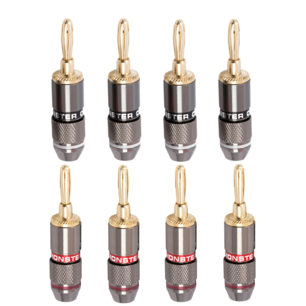 Banana Plug - 8Pcs 4mm Banana Plug 24K Gold