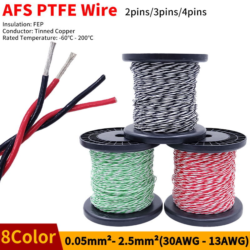 PTFE Wire AFS200 2pins 26/25/2 - Audio Jumper Wire 评论和价格