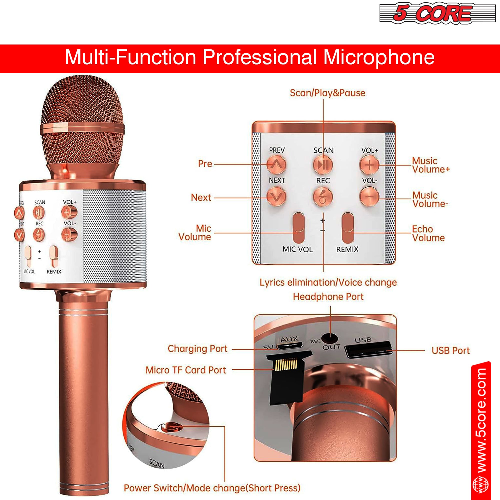 Microphone Wireless Karaoke Mi - Speaker Wire 评论和价格