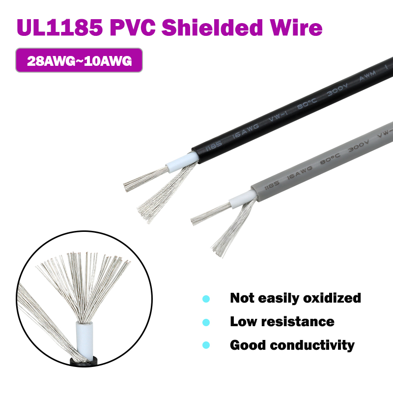 1~10M UL1185 PVC Shielded Wire - Audio Jumper Wire 评论和价格