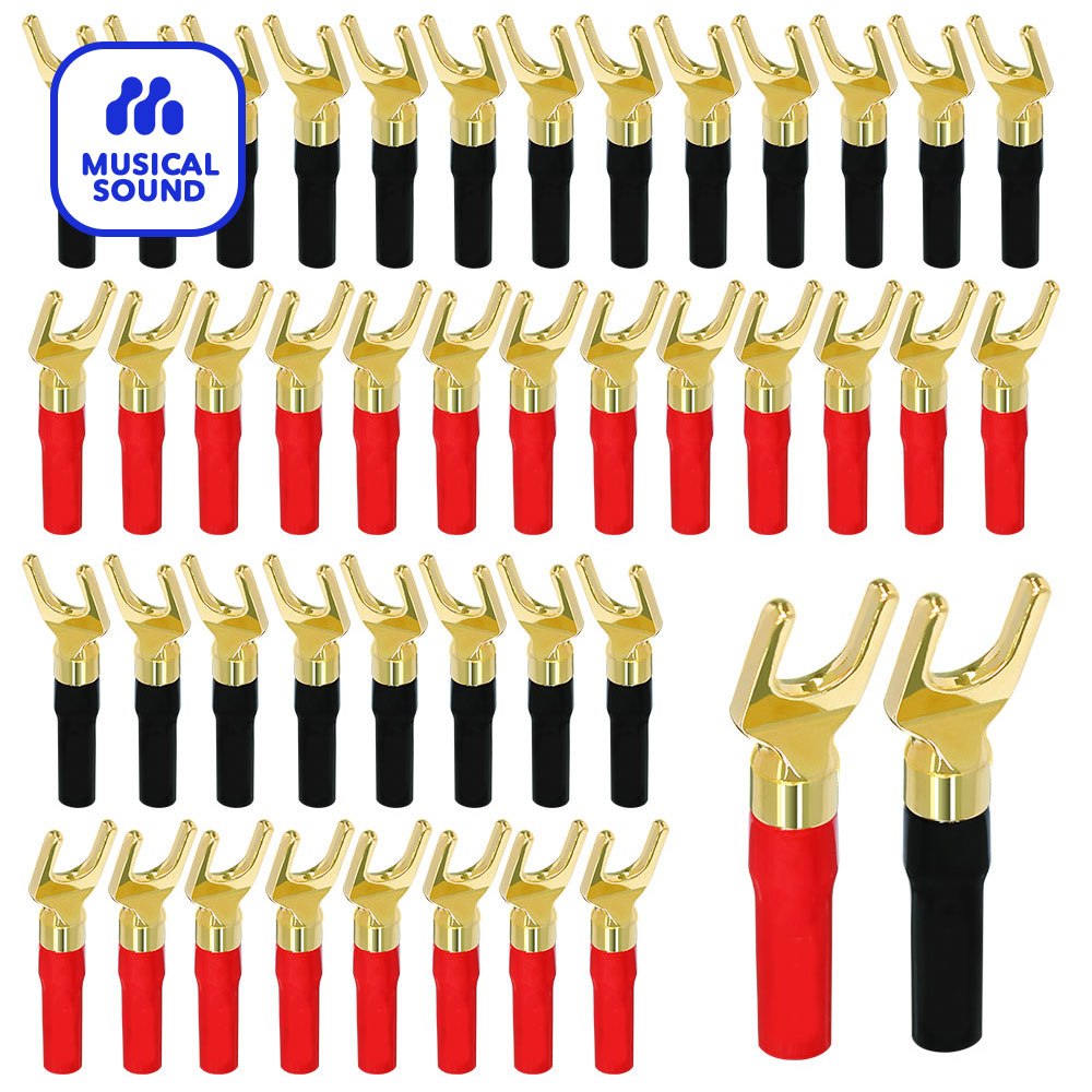 Hi-Fi Banana Plugs Y Type Gold - Speaker Terminal 评论和价格