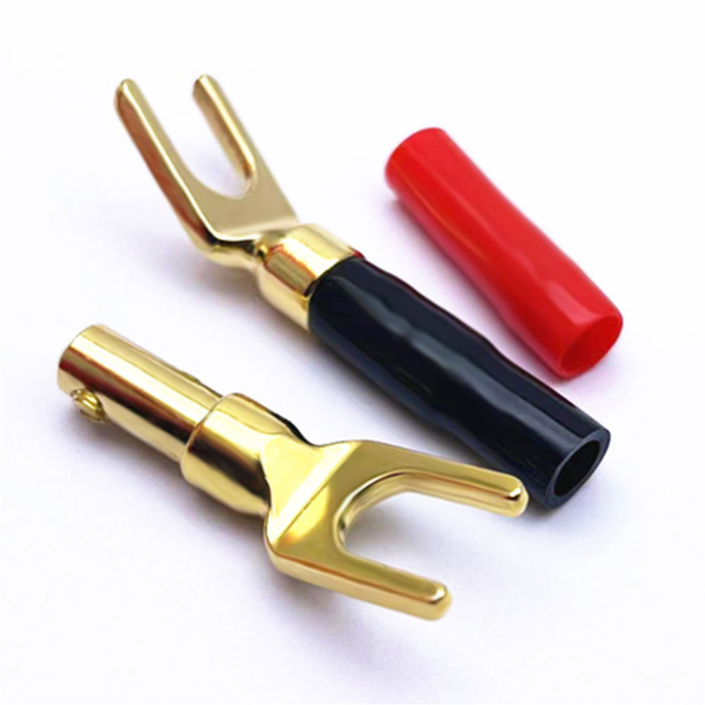 Hi-Fi Banana Plugs Y Type Gold - Speaker Terminal 评论和价格