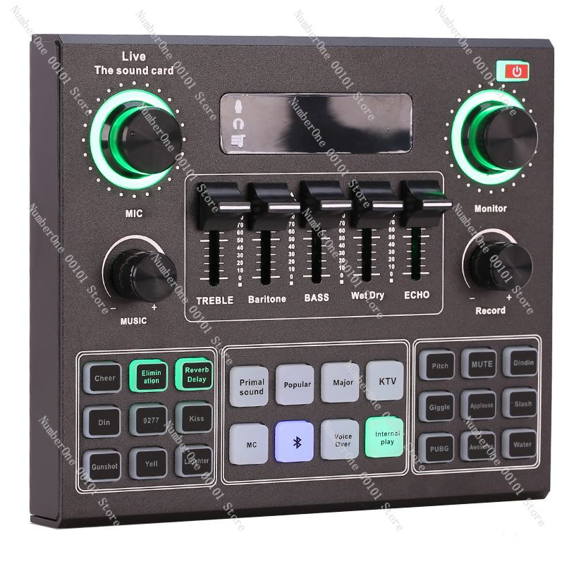 V9 Sound Card Microphone Set U - Usb Sound Card 评论和价格